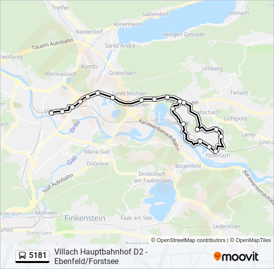 5181 bus Line Map