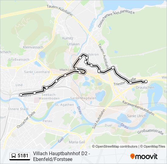 5181 bus Line Map