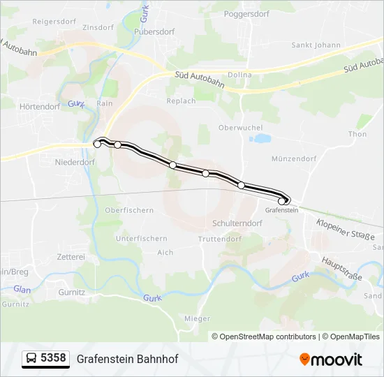5358 Bus Line Map