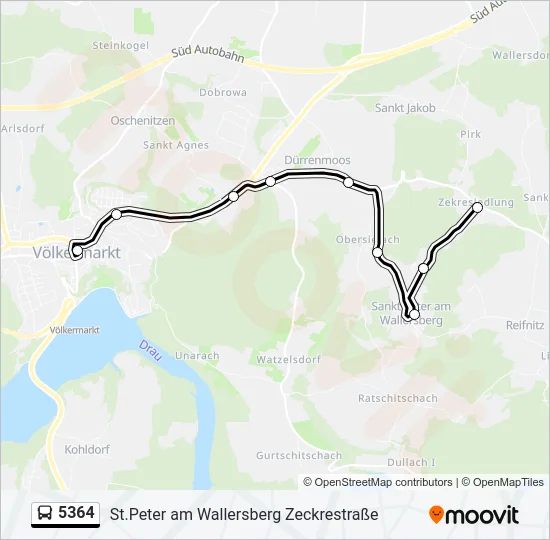 5364 Bus Line Map