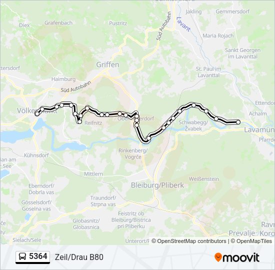 5364 Bus Line Map