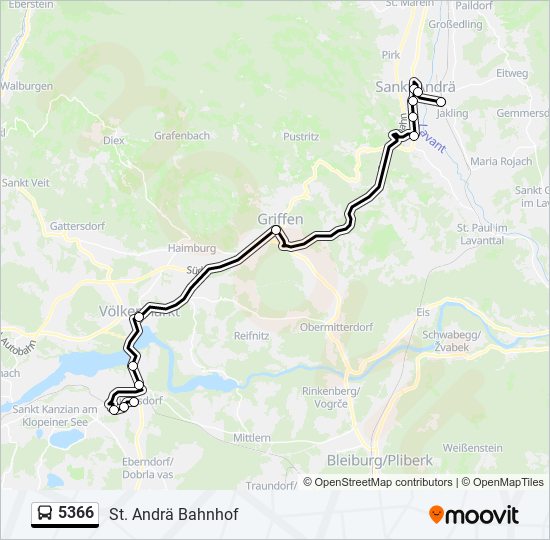 5366 Route: Schedules, Stops & Maps - St. Andrä Bahnhof (Updated)