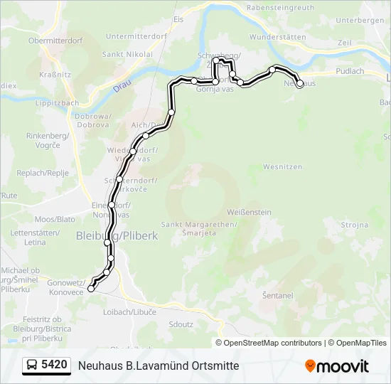 5420 Bus Line Map