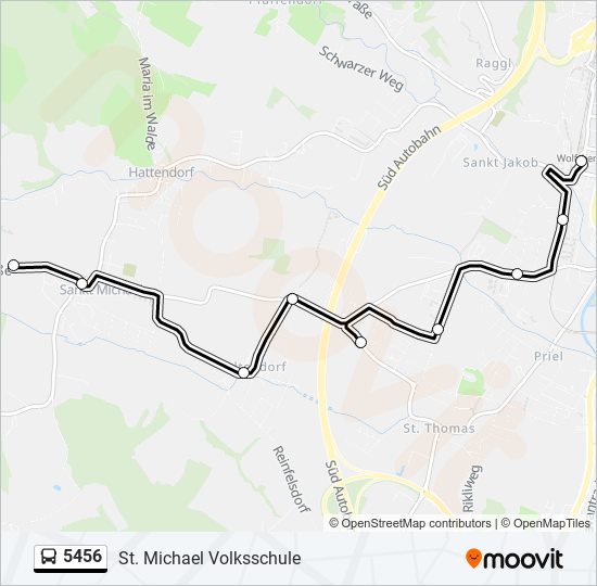 5456 bus Line Map