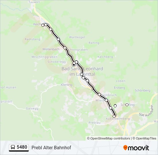 5480 Bus Line Map