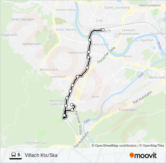 6 Bus Line Map