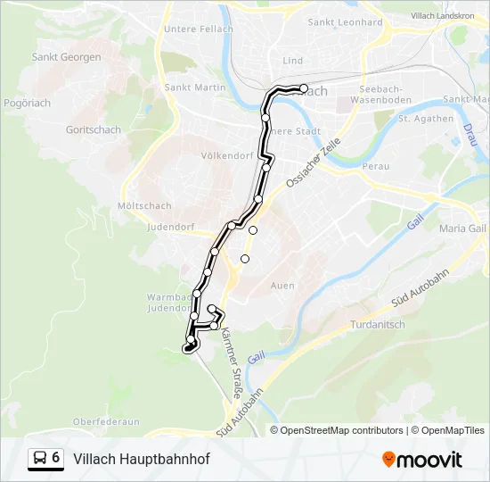 6 Bus Line Map