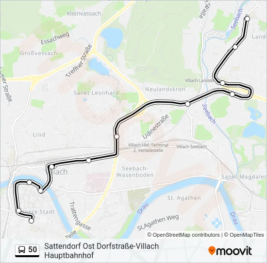 50 Bus Line Map
