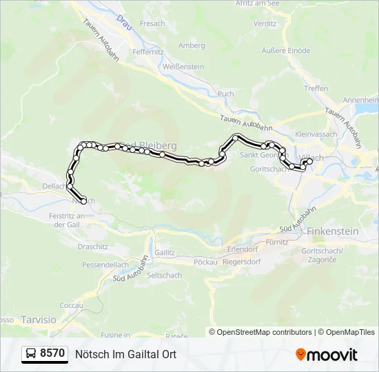 8570 Bus Line Map