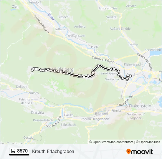 8570 Bus Line Map