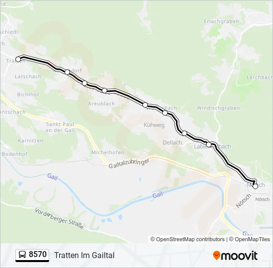 8570 Bus Line Map