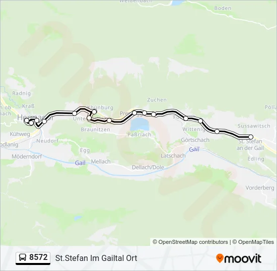8572 Bus Line Map