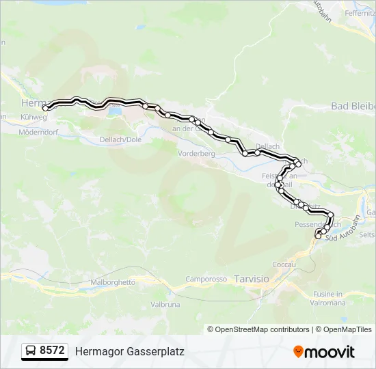 8572 Bus Line Map
