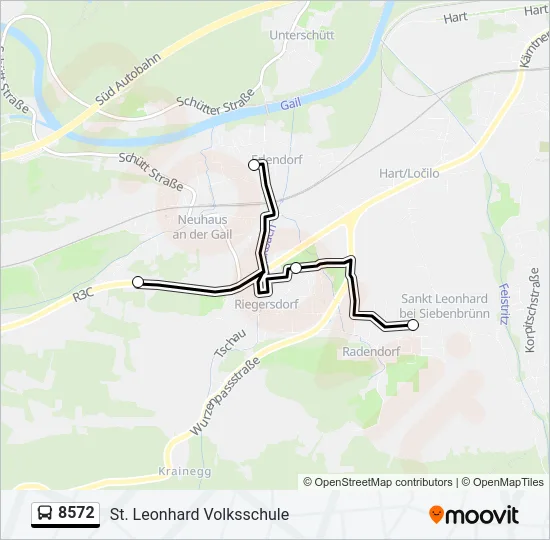 8572 Bus Line Map