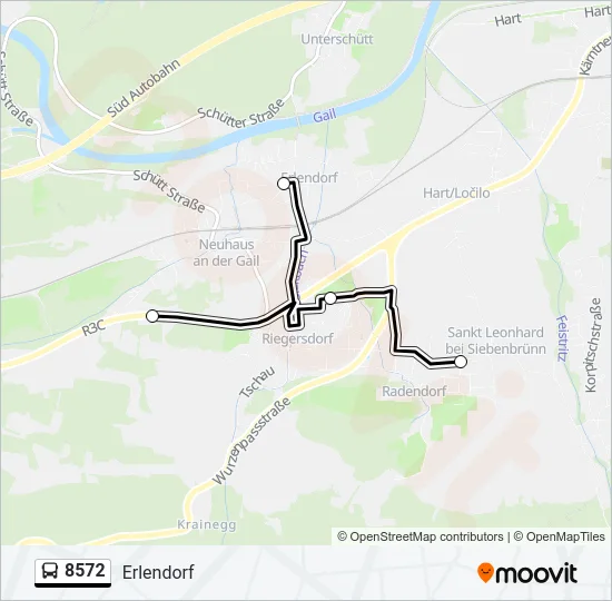 8572 Bus Line Map