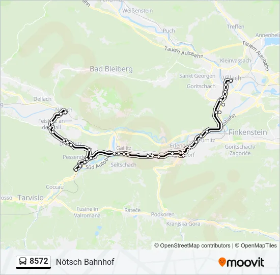 8572 Bus Line Map