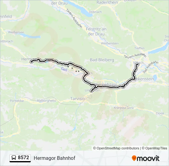 8572 Bus Line Map