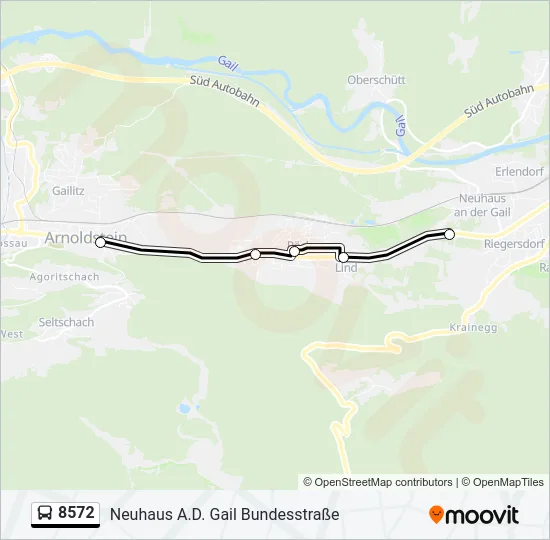 8572 Bus Line Map