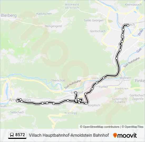 8572 Bus Line Map