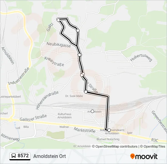 8572 Bus Line Map