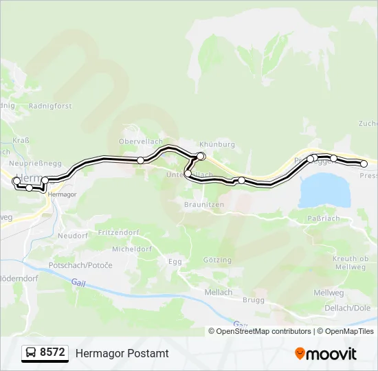 8572 Bus Line Map