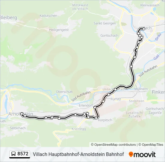 8572 Bus Line Map