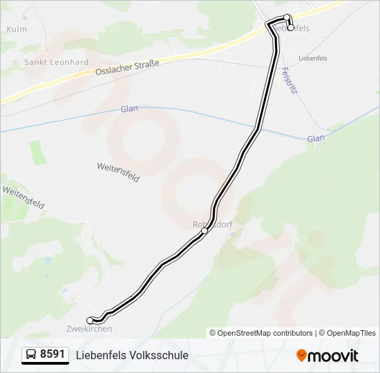 8591 Bus Line Map