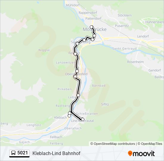 5021 bus Line Map