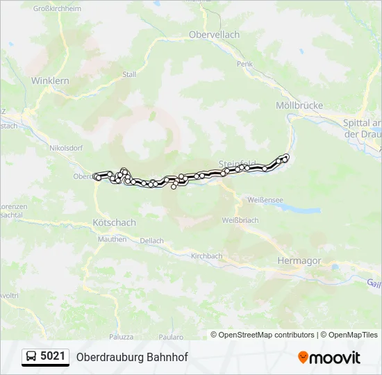 5021 Bus Line Map
