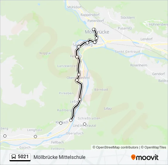 5021 Bus Line Map