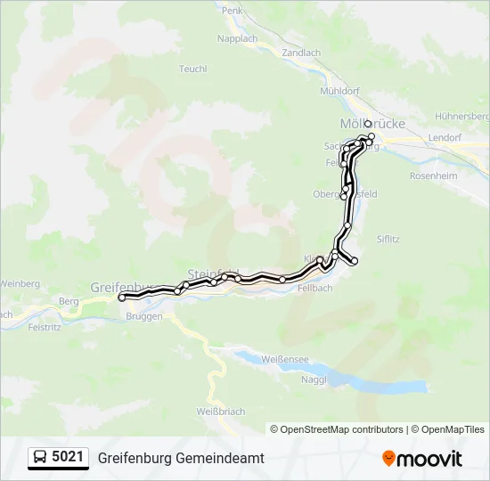 5021 Bus Line Map