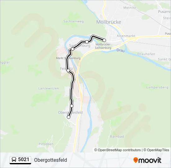5021 Bus Line Map
