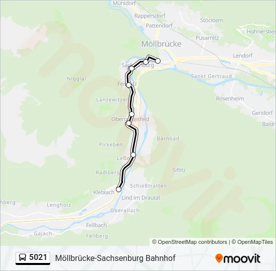 5021 Bus Line Map