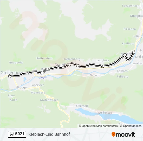 5021 Bus Line Map