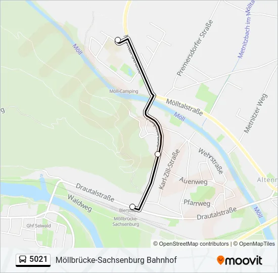 5021 Bus Line Map