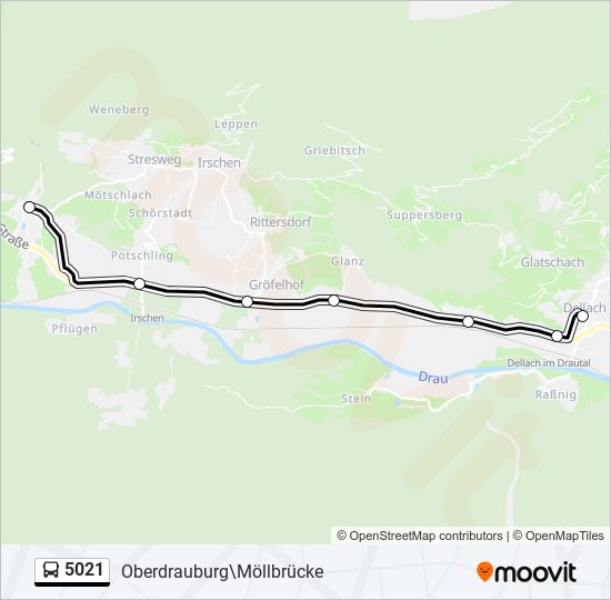 5021 bus Line Map