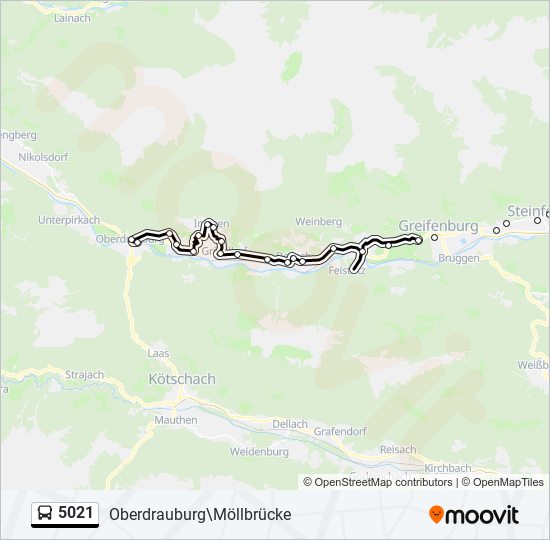 5021 bus Line Map