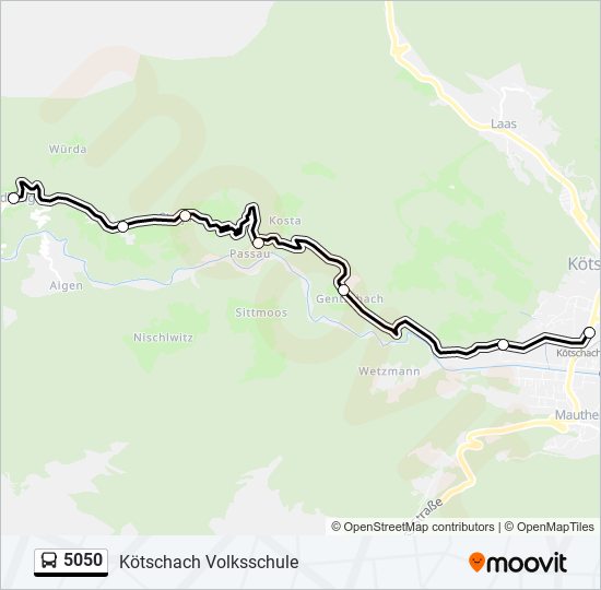 Buslinie 5050 Karte