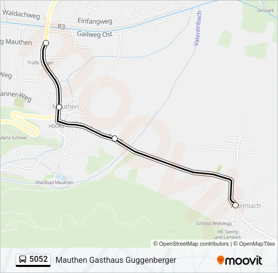 5052 Bus Line Map