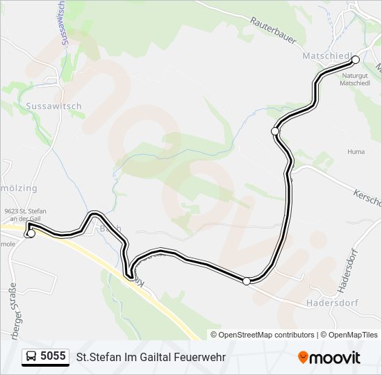 5055 Bus Line Map