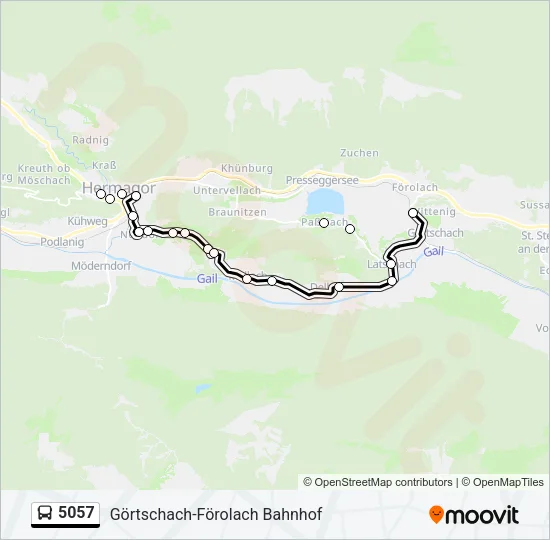 5057 Bus Line Map