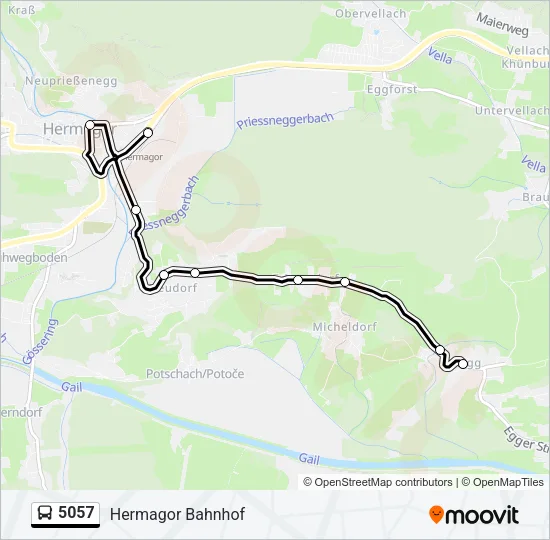 5057 Bus Line Map
