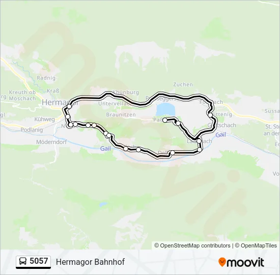 5057 Bus Line Map