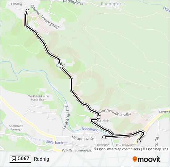5067 Bus Line Map
