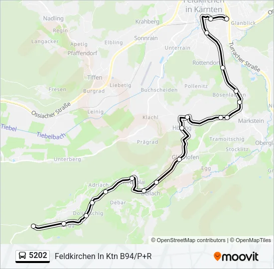 5202 Bus Line Map