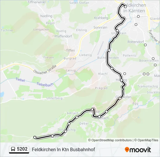5202 Bus Line Map