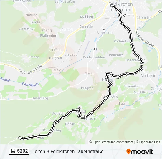 5202 Bus Line Map