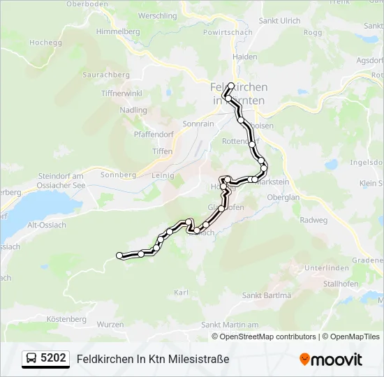 5202 Bus Line Map