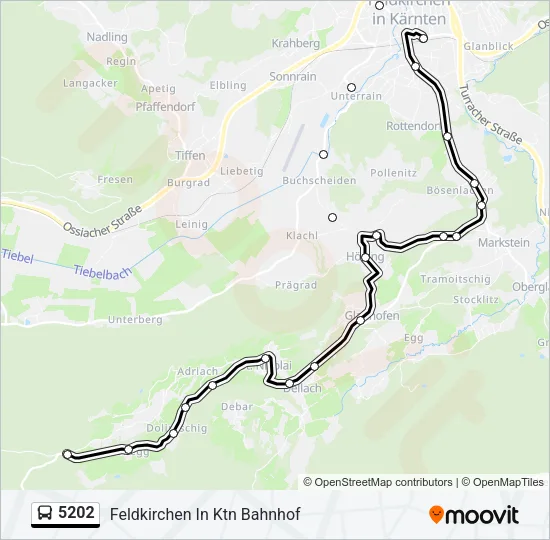 5202 Bus Line Map
