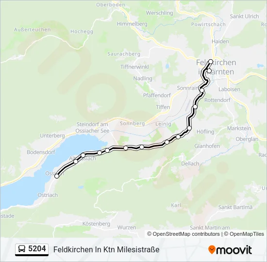 5204 Bus Line Map
